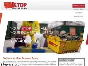 1stopdumpsterrental.com