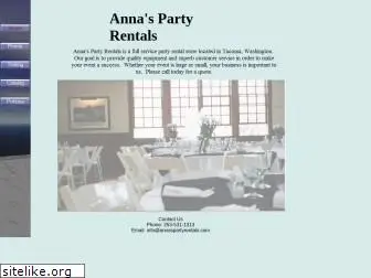 annaspartyrentals.com