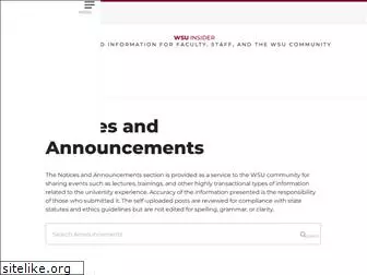 announcements.wsu.edu