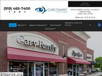 caryfamilyeyecare.com