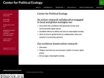 centerforpoliticalecology.org