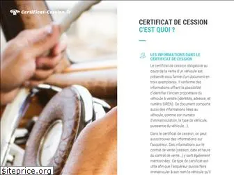 certificat-cession.fr