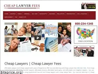 cheaplawyerfees.com