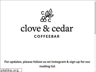 cloveandcedarcoffeebar.com