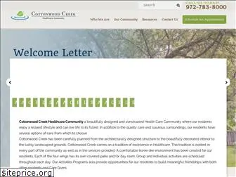 cottonwoodcreekhealthcare.com