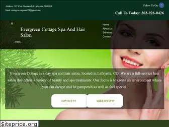 evergreencottagespaandhairsalon.com