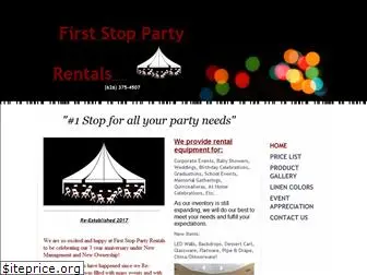 firststoppartyrentals.com