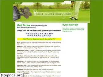 golf-dictionary.com
