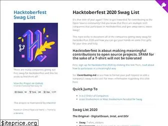 hacktoberfestswaglist.com