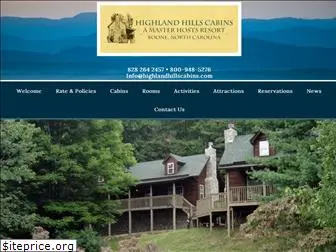 highlandhillscabins.com