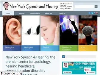 newyorkspeechandhearing.com