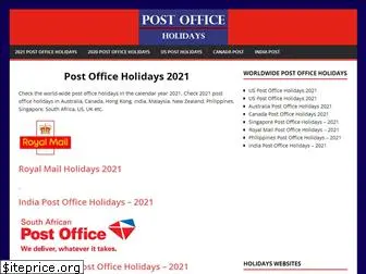 www.post-office-holidays.com