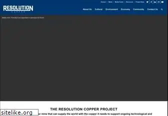 resolutioncopper.com