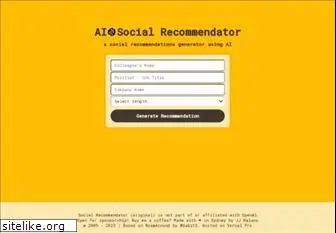 socialrecommendator.com