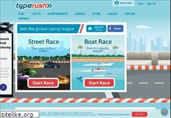 Playing type rush Game in typerush.com, 27 March 2022